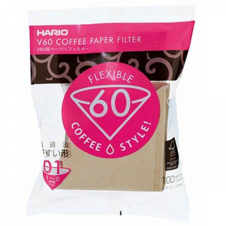 Hario filtry papierowe Misarashi do Dripa 100 szt. V60 01