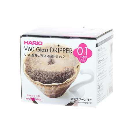 Przejdź do produktu Hario Drip szklany czerwony V60 01 kwadratowy  