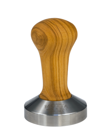 Przejdź do produktu Motta tamper stal. z drewnianą rączką 58,5 mm płaski Olive Wood 