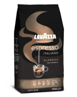 kawa ziarnista Lavazza Espresso Italiano Classico, mieszanka ziaren Arabica (100%), średnio palona, intensywna, jedwabista w smaku, opakowanie 1kg