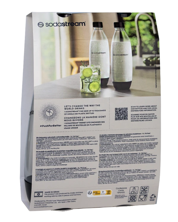 Butelka SodaStream Fuse 2 x 1 l czarna tyl.png