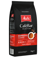 kawa ziarnista Melitta CafeBar Espresso Classic, 100% ziaren Arabica, ciemno palona, wyrazista w smaku, opakowanie 1kg