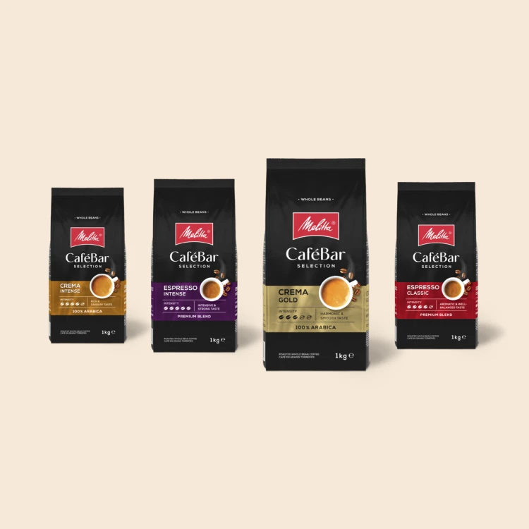 rodzina kaw ziarnistych Melitta CafeBar