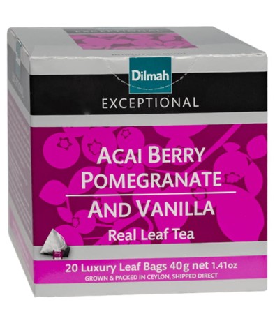 Przejdź do produktu Dilmah Exceptional Acai Pomegranate Vanilla 20 piramidek