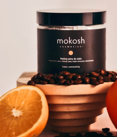 Przejdź do produktu Peeling solny Kawa z pomarańczą Mokosh Cosmetics 300g