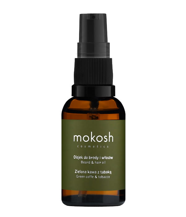 olejek do brody i włosów Mokosh zielona kawa z tabaką 30ml