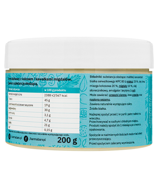 krem KarmaBars Coconut Crunchy Protein 200g