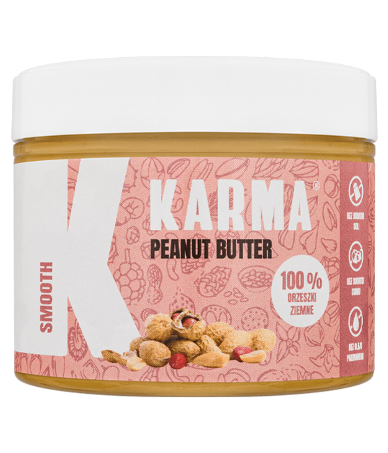 krem orzechowy KarmaBars Peanut Butter Smooth 250g