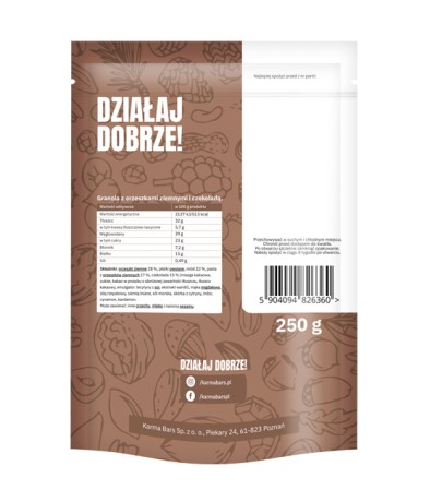Przejdź do produktu Karma bars granola orzechowa 250g
