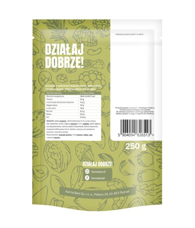 Przejdź do produktu Karma bars granola pistacjowa 250g