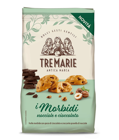 Przejdź do produktu Ciastka z orzechami laskowymi i czekoladą TRE MARIE 300g  