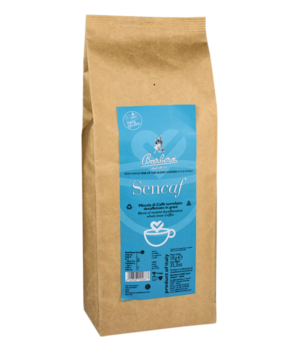 kawa ziarnista bezkofeinowa Barbera Sencaf 1kg