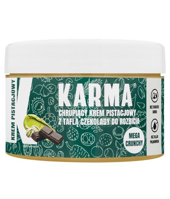 krem czekoladowy KarmaBars pistacjowy z czekoladą 200g