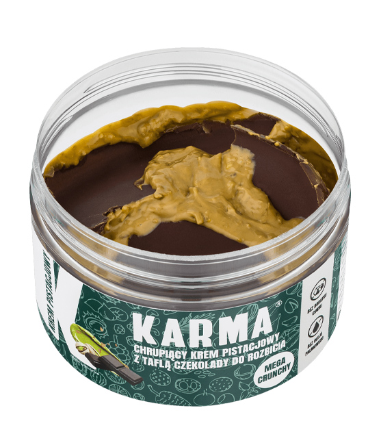 krem czekoladowy KarmaBars pistacjowy z czekoladą 200g
