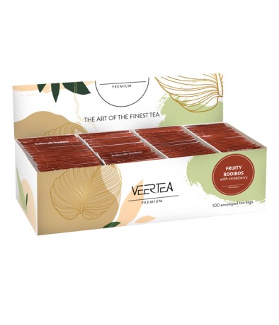 Przejdź do produktu VEERTEA Rooibos z truskawką 100 saszetek