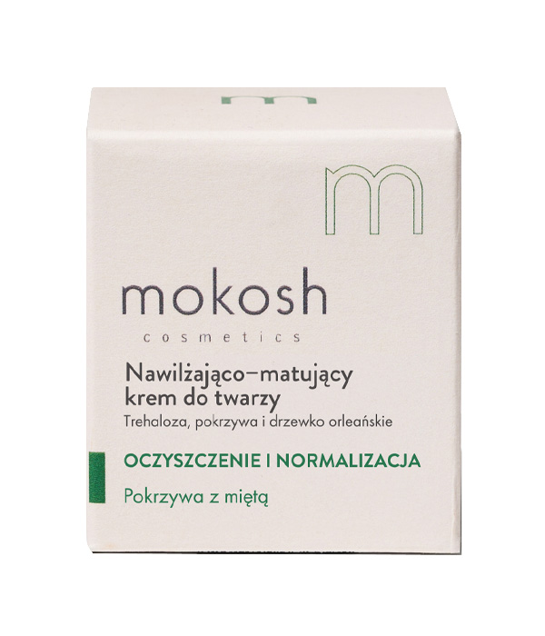 matujacy krem pod oczy Mokosh pokrzywa mieta 60ml kartonik