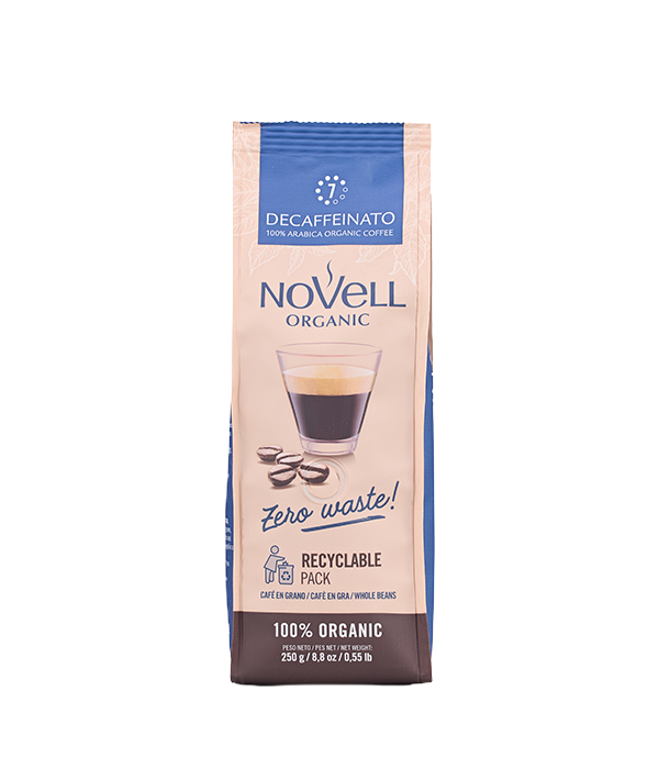 kawa-ziarnista-Novell Zero Waste Dekaff 0,25 kg ziarnista-przod_sklep.png