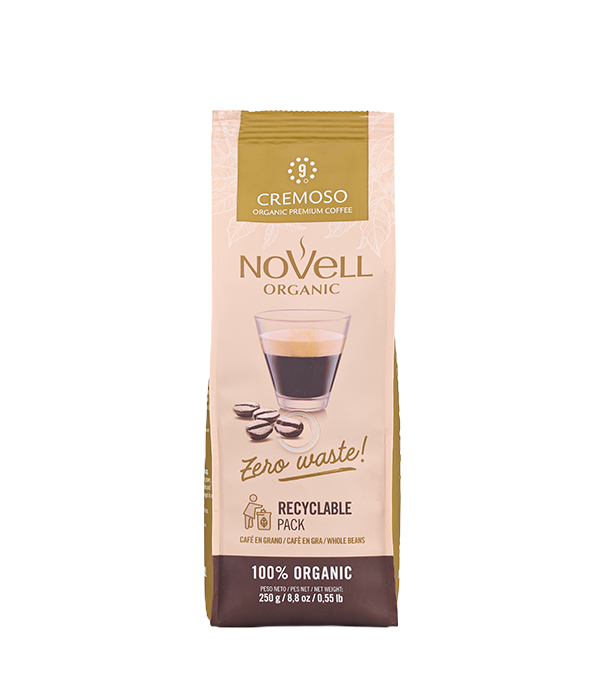 kawa-ziarnista-Novell Zero Waste Cremoso 0,25 kg ziarnista-przod_sklep.png