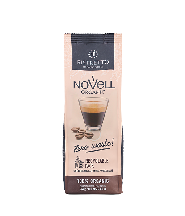 kawa-ziarnista-Novell Zero Waste Ristretto 0,25 kg ziarnista-przod_sklep.png