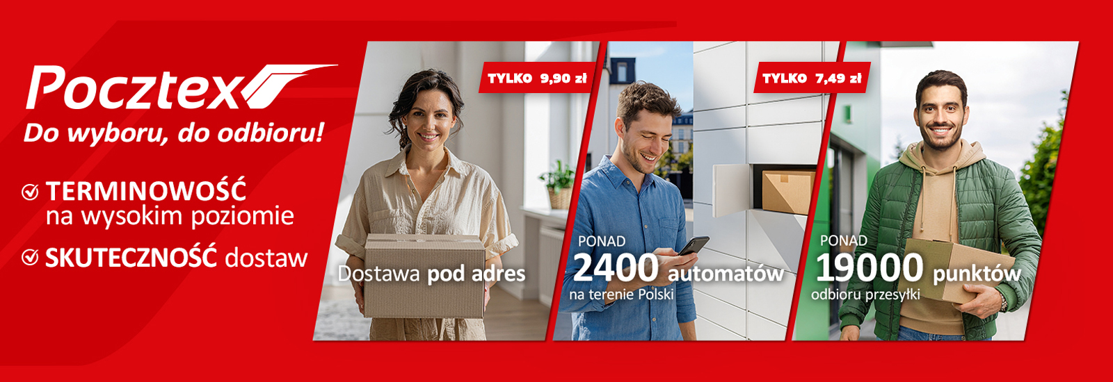 Kurier Pocztex tylko 9,90zł, Punkty / Automaty Pocztex tylko 7,49 zł